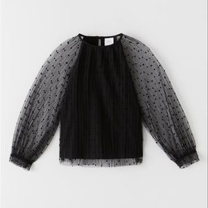 Zara girl black blouse